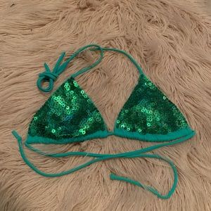 Sequin bikini top